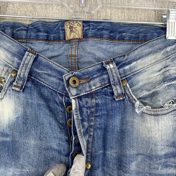 PRSP Jeans 30X33 Denim Slim Straight Rambler Cotton Portugual Button Fly - Picture 7 of 16